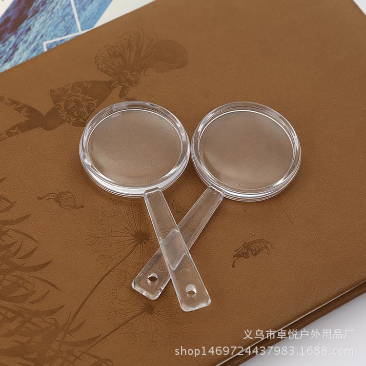 Factory Price Supply 40MM Transparent Acrylic Student Portable Magnifier, Plastic Gift Promotional Magnifier
