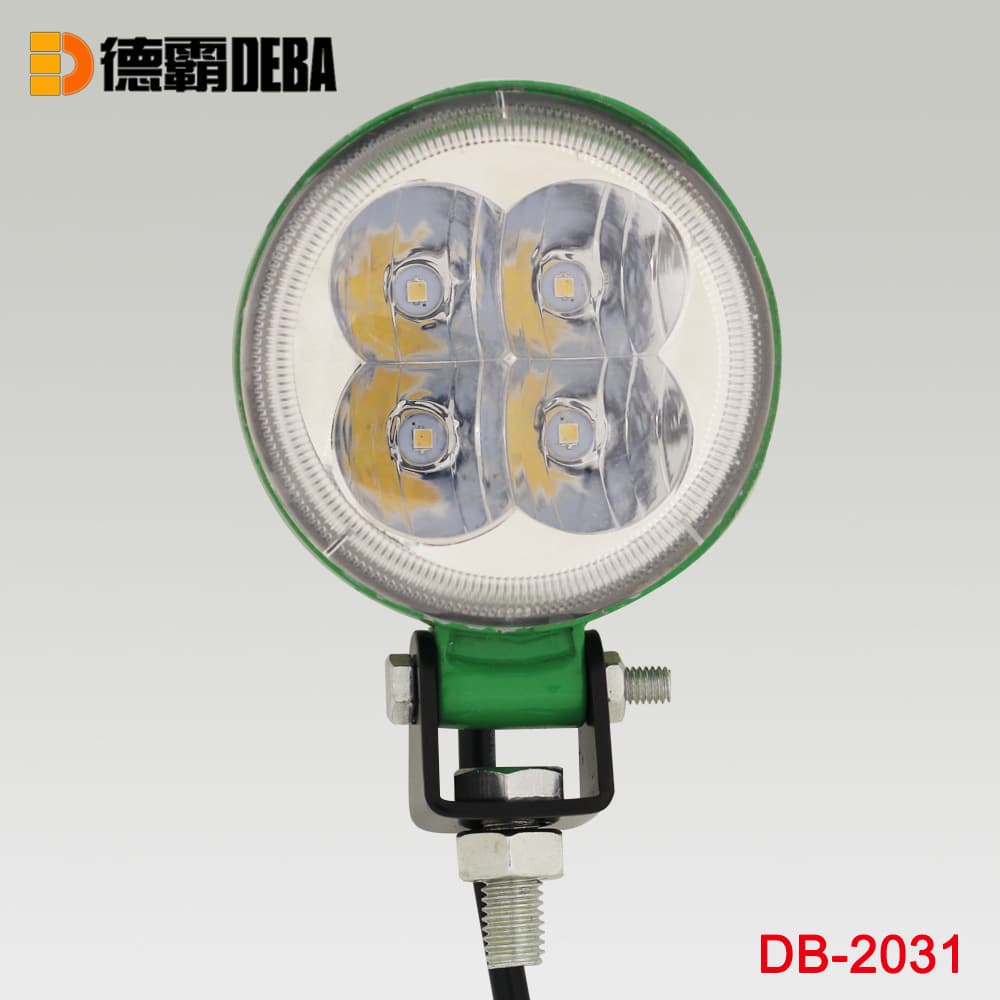 Qiongli LED Forklift & Off-Road Vehicle Work Lights, Reversing Lights, Spotlights, Green Leaf 3-inch Small Sun Reflector Cup Model