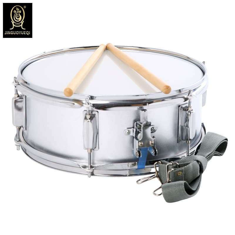 Jinguo snare drum 13/14 inch snare drum instrument back frame small team drum stainless steel cavity instrument drum playing type