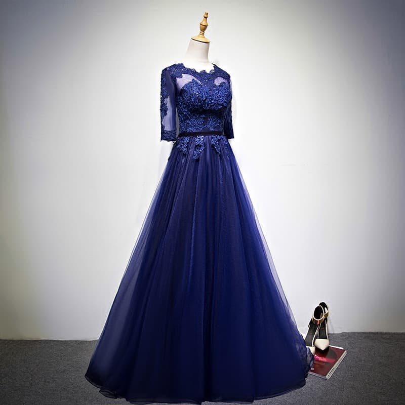 2025 New Spring Fashion Mid-Sleeve Long Bridesmaid Dress for Banquet Party Hostess Elegant 488