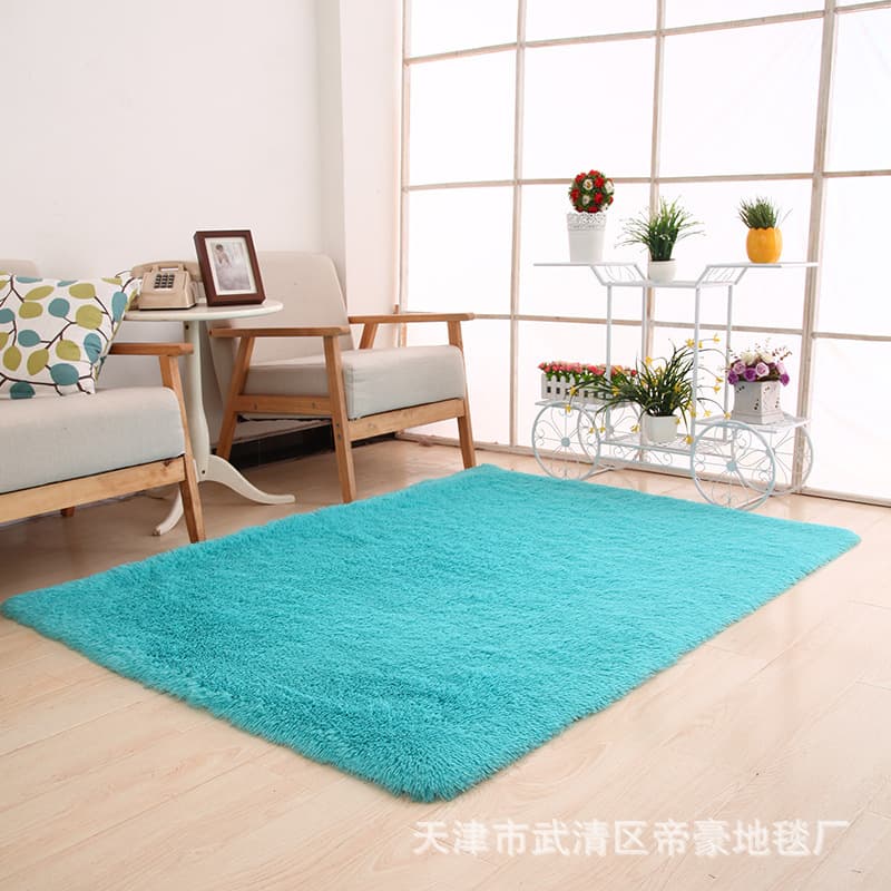 Long-Haired Thickened Plush Living Room Bedroom Silk Carpet Doormat Bathroom Kitchen Water-Absorbent Foot Mat