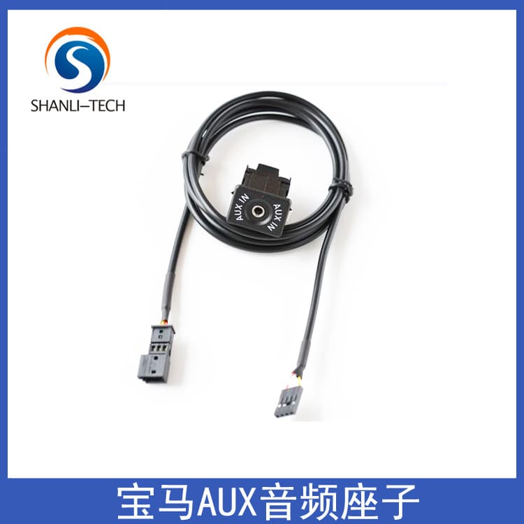 Compatible with BMW E39 E46 E53 X5 AUX Audio Socket for 16:9 Screen Head Unit