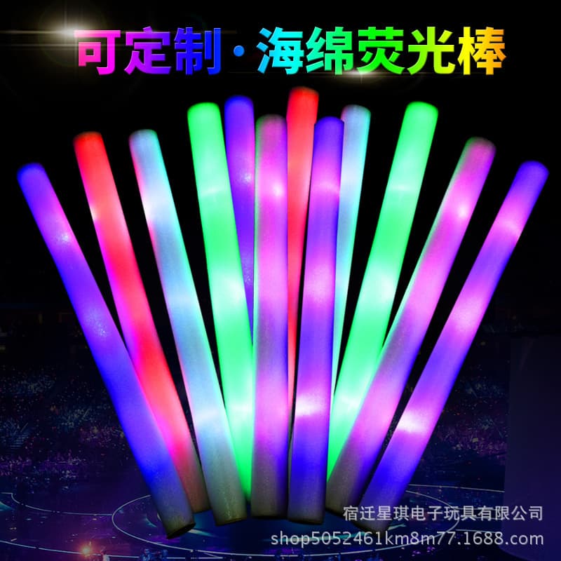 Wholesale Light-Up Foam Sticks Concert Cheer Foam Fluorescent Sticks Multi-Color LED Glow Sticks Flash Foam Batons