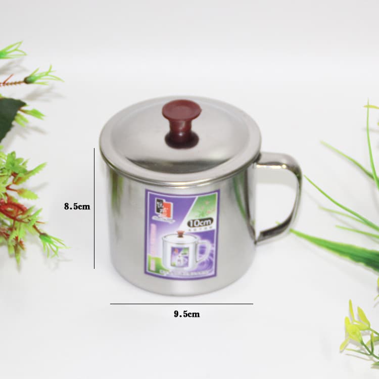 Factory Direct Stainless Steel Cup Single Layer Kindergarten Cup with Handle and Lid