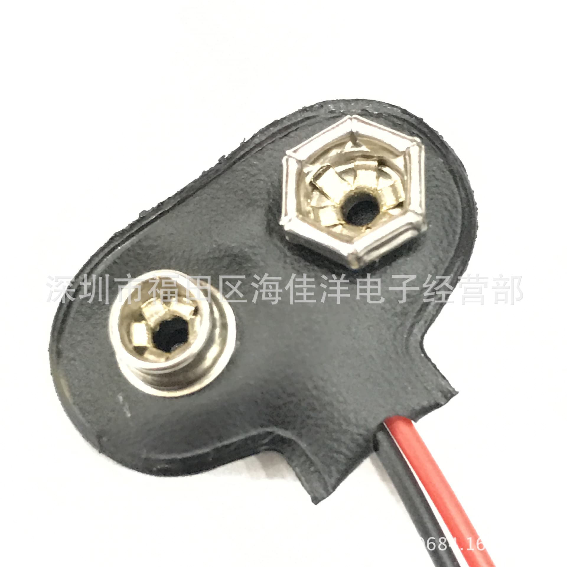 In Stock Manufacturer Direct Sale Black T-Shaped 9V Snap 9V Battery Clip Wires 9V Battery Clip 6F22 Battery Snap