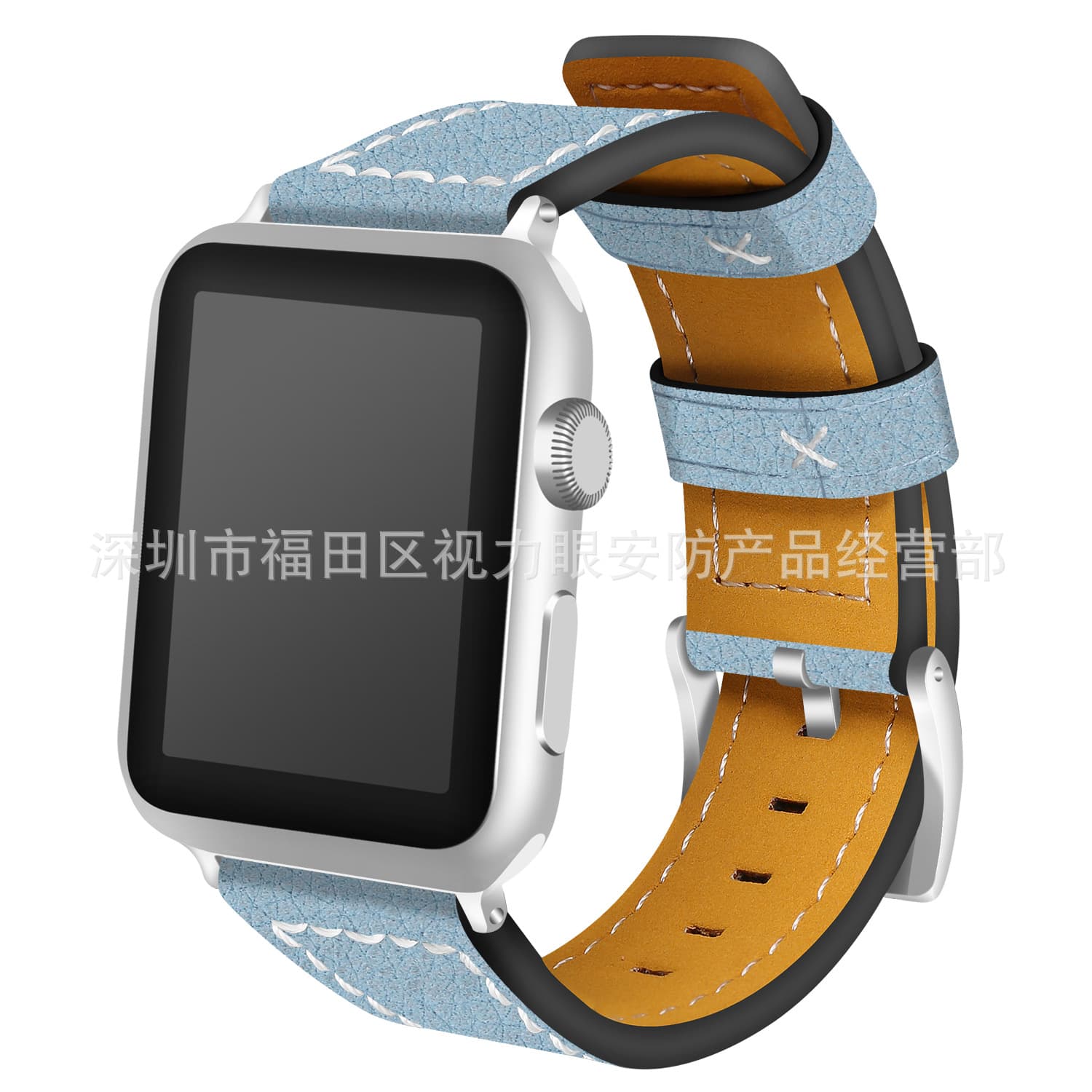 Genuine Leather Band for Apple Watch Series 1/2/3, Embossed Strap for Apple Watch Series 3