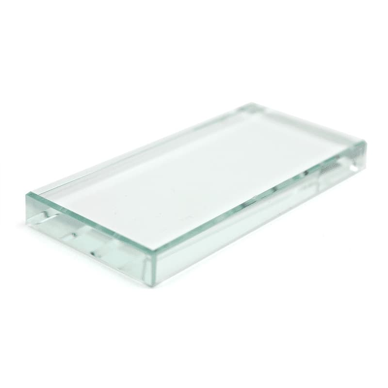 Crystal Glue Pad for Eyelash Extensions - Rectangular Glass Glue Tray, Long Eyelash Pad Base