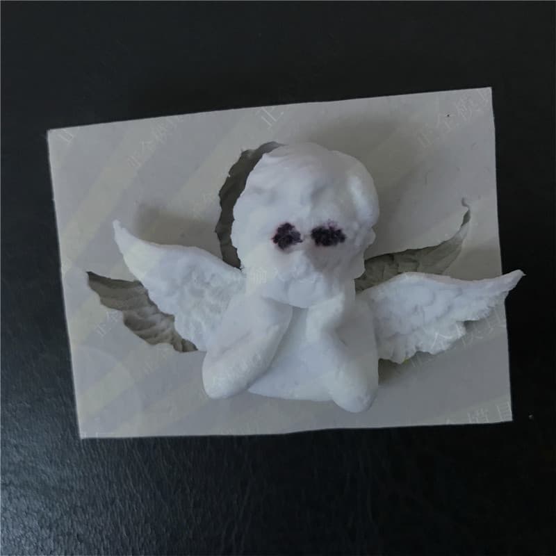 Silicone Mold Baby Angel Sugar Art Cake Baking Tool Lace Pattern Clay Mould for Chocolate Toy Irregular Shape Wholesale
