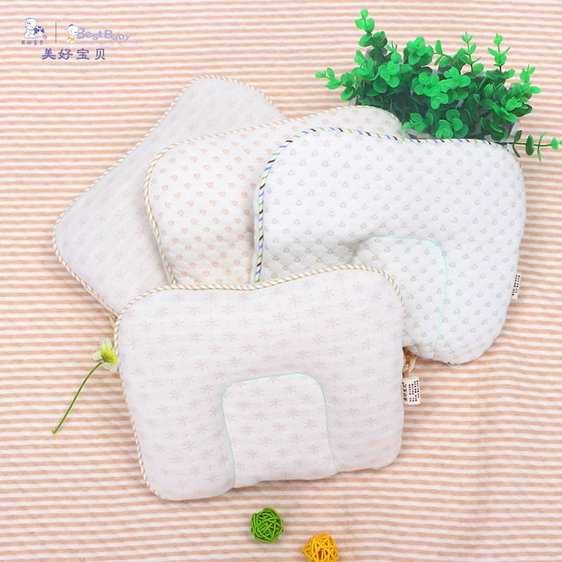 Colored cotton U-shaped baby pillow, Caiyun anti-shaping pillow, anti-flat head pillow for babies, Meibaobei baby products.