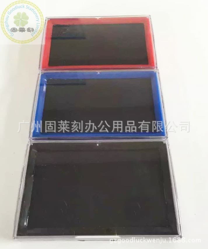 Black office ink pad, square ink pad, black quick-drying ink pad, imprint is water-resistant and light-resistant, long storage time