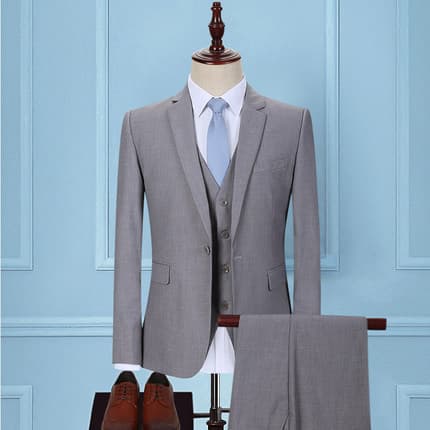 2022 Winter Korean Slim Fit Suit Set for Men, Young Men's Suit Set, Professional Wear, Groom Wedding Suit