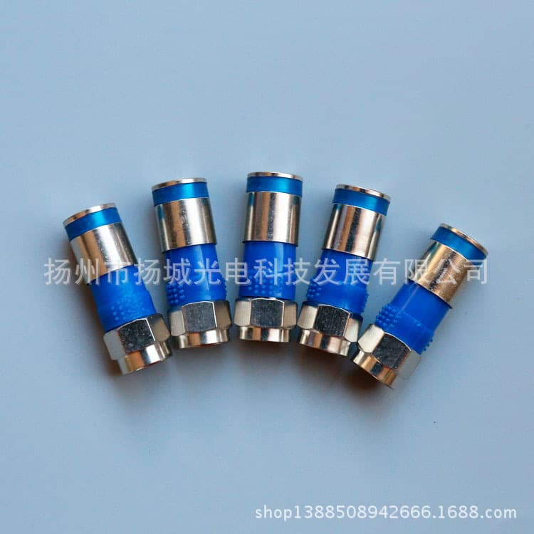 Factory Wholesale Waterproof Tail Cable Connector RG6 Crimp F Connector RG59 Video RF Coaxial Connector