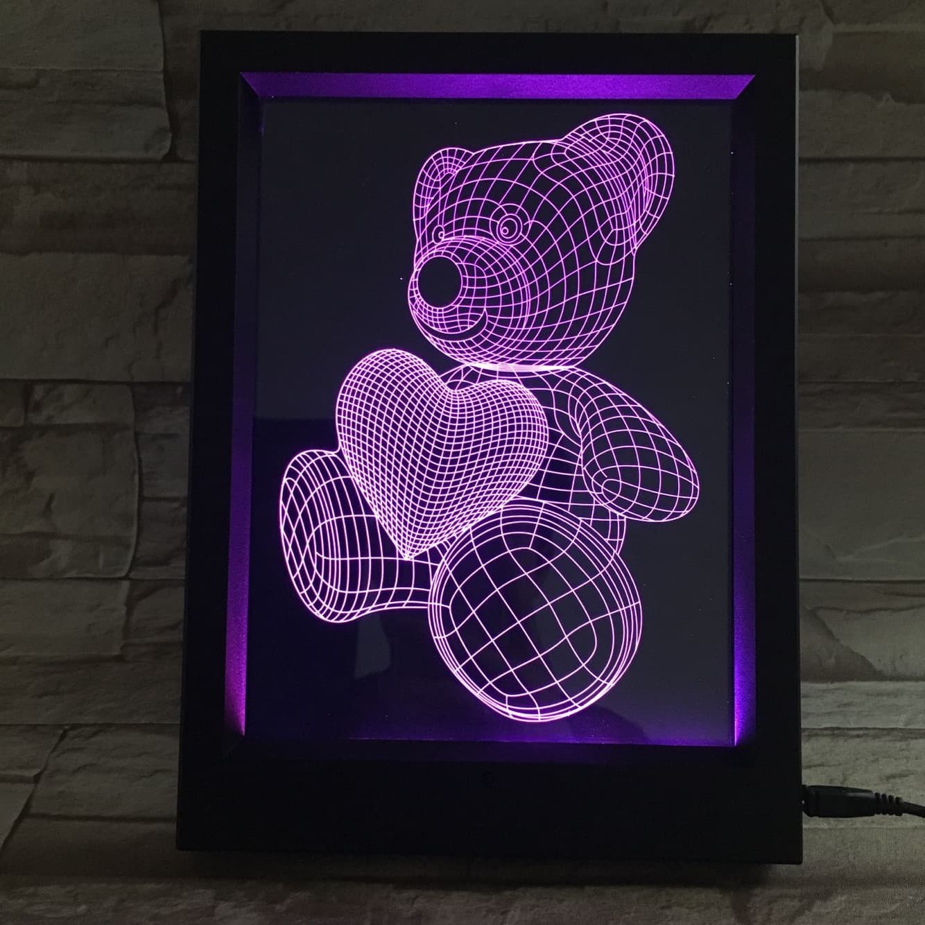 Color-Changing Eye-Care Desk Lamp, Camera Vision Light, Love Bear Fighter Jet Light, Photo Frame Light, Multicolor
