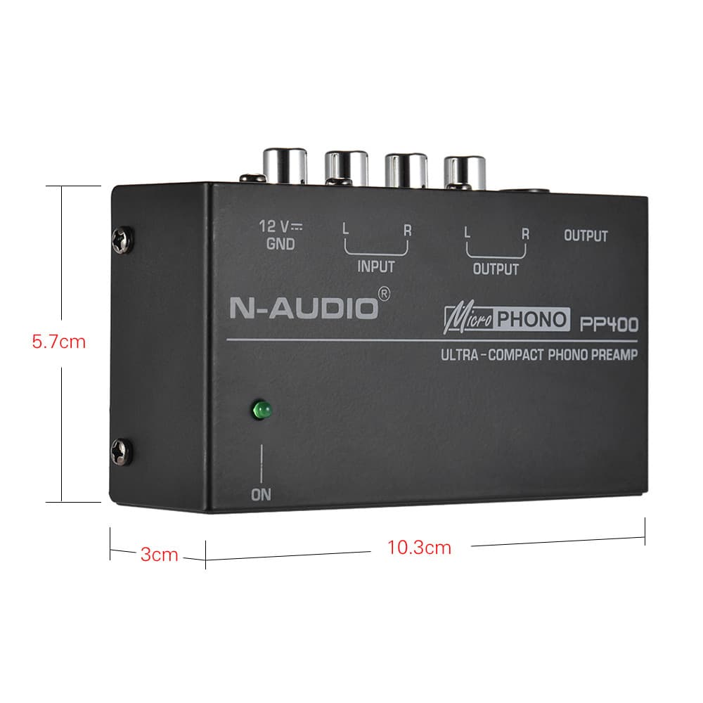 PP400 Compact Turntable Preamplifier Phono Preamp Record Player Music Signal Amplifier
