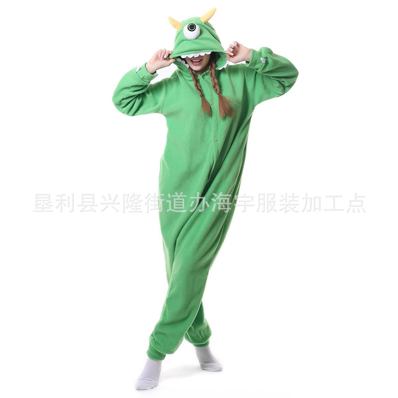 Factory Direct Supply Polar Fleece Sexy Cartoon One-Piece Pajamas Monocular Novelty Home Performance Costume Bulk Discount