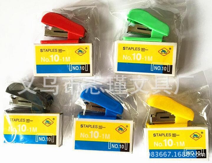 204 mini stapler set, student gift stapler, stationery stapler wholesale