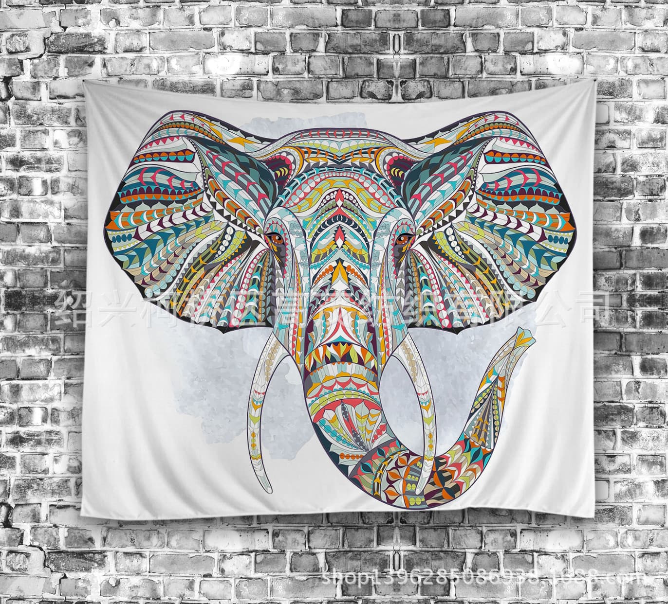 3D Digital Printing Tapestry Wall Hanging Beach Towel Beach Rug Bohemian Style Printed Elephant Tapestry