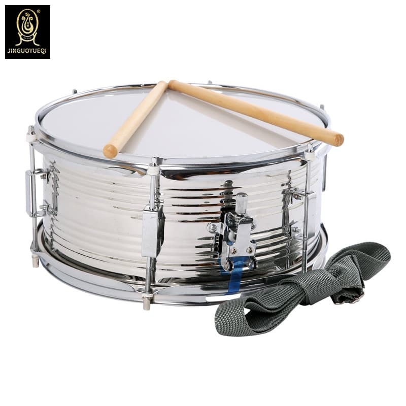 Jinguo snare drum 13/14 inch snare drum instrument back frame small team drum stainless steel cavity instrument drum playing type
