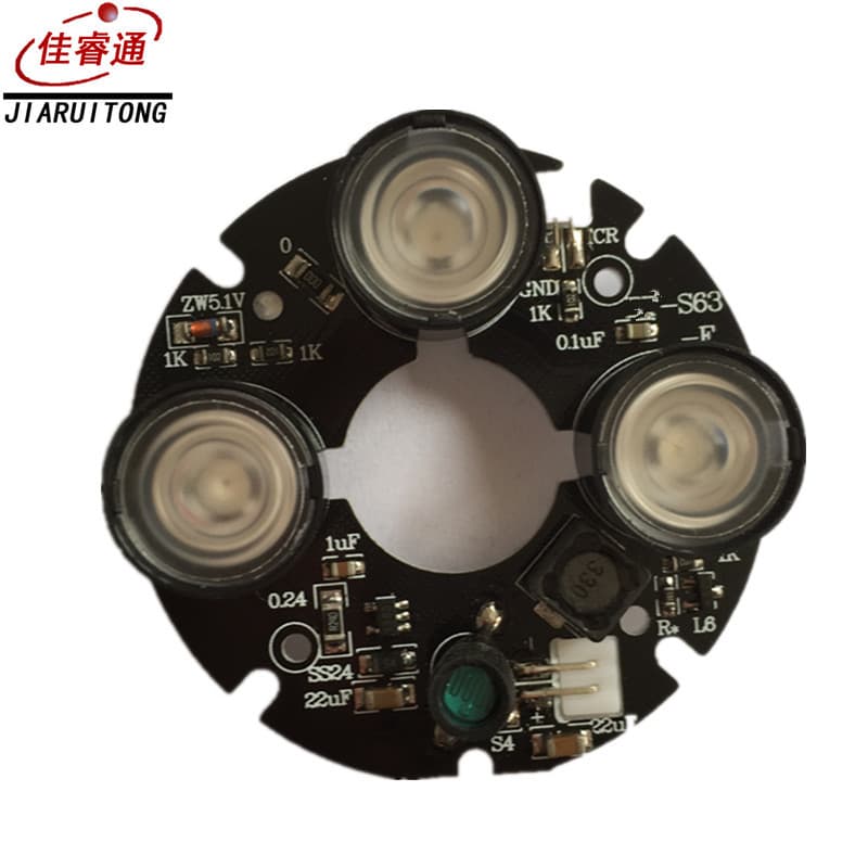 Wholesale 60-gun 3-lamp array infrared lamp panel, wide-mouth conch infrared fill light, 850nm infrared.