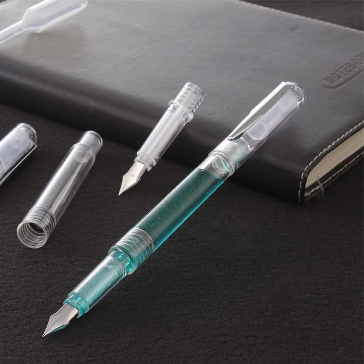 Patton F10 Transparent Demonstration Color Ink Pen for Students with Calligraphy Pen, Factory Wholesale