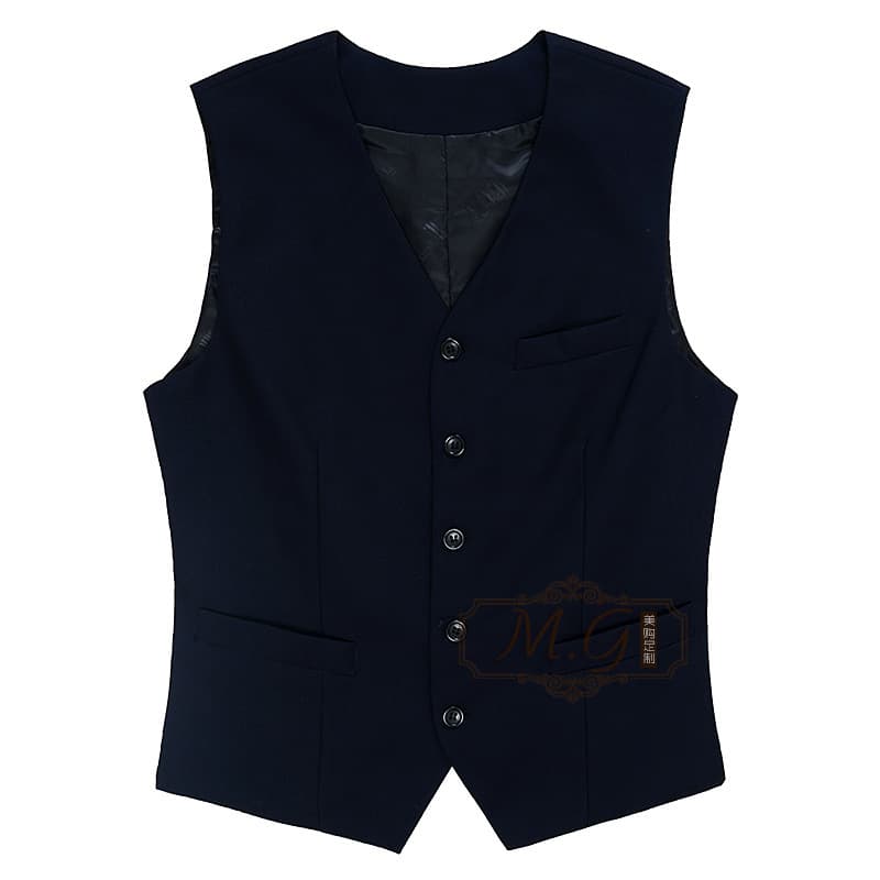 Men's Professional Suit Vest for Spring/Autumn, Nightclub Hotel Etiquette Waiter Slim Fit Vest, Custom Logo Available