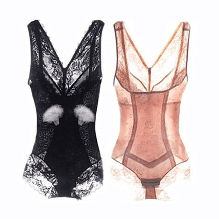 Lace Waist-Cinching Bodysuit Tummy Control Hip Lift Breathable Shapewear Bodysuit Slimming Underwear for Women Factory Direct Supply