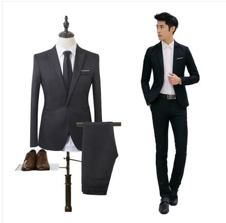 2022 Spring/Autumn Men's Suit Set Korean Slim Fit Youth Blazer Fashion Groomsmen Suit Drop Shipping