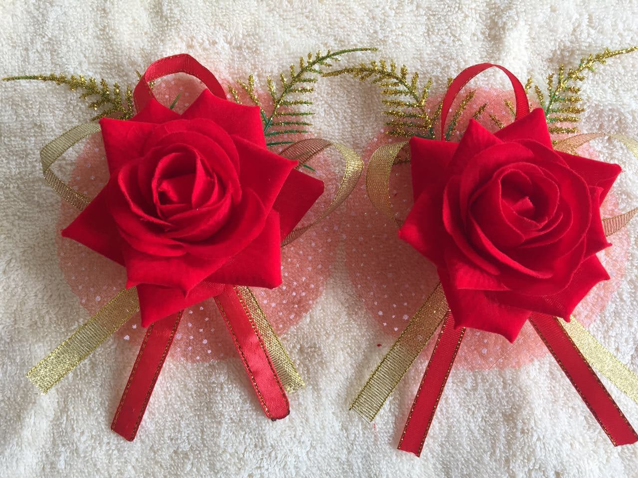 Wholesale Wedding Corsages, Creative Simulated Rose Corsages for Groom and Bride