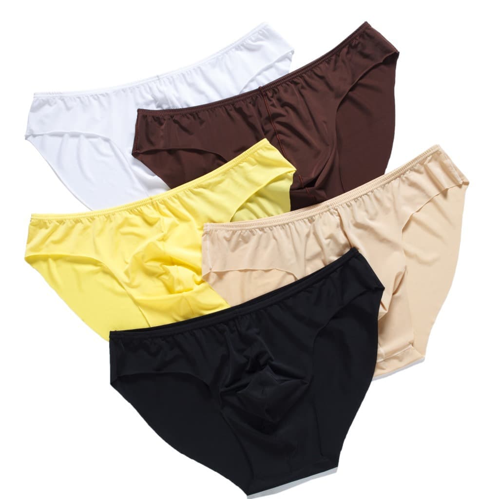 New Men's Underwear U-Shaped Pouch Ultra-Thin Seamless Triangle Briefs Ice Silk Sexy Briefs for Young Men