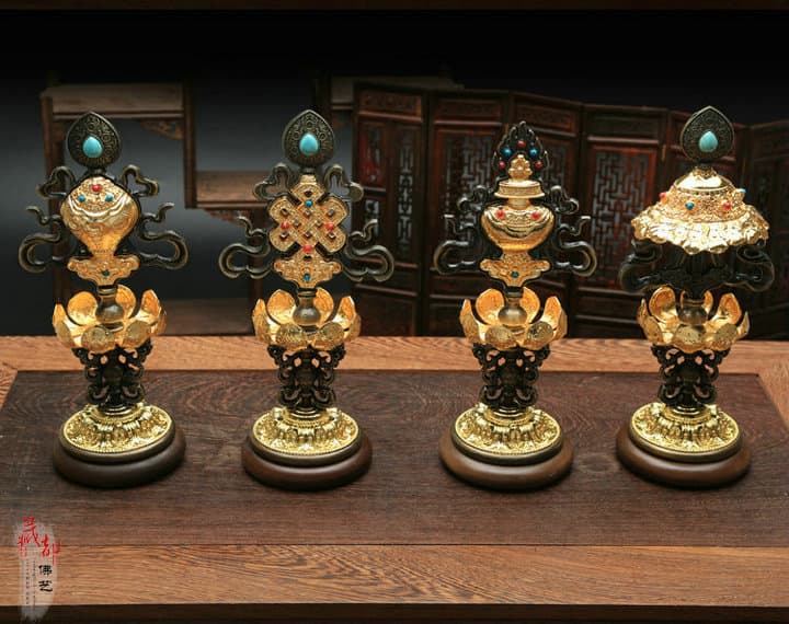 Auspicious Eight Treasures Alloy Metal Auspicious Eight Treasures