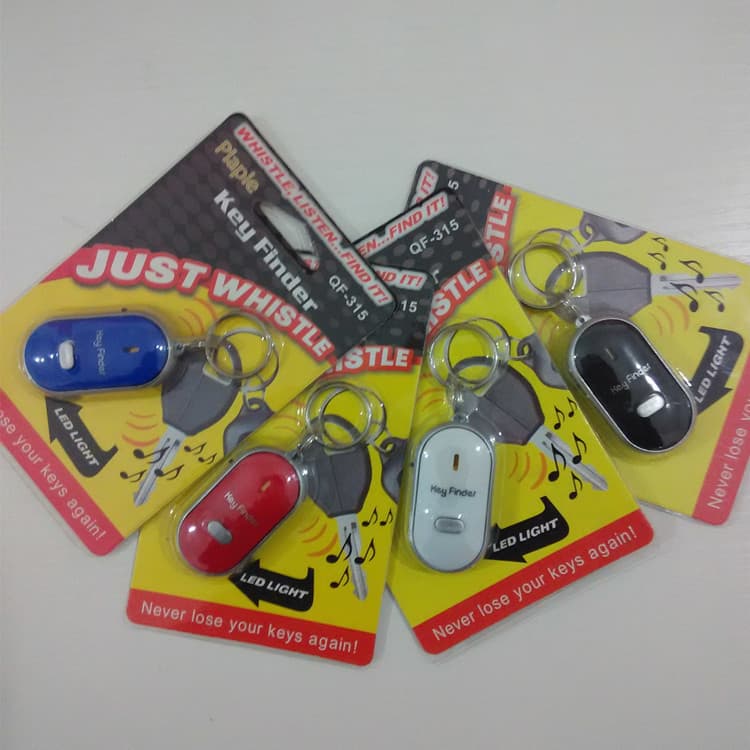Cross-border electronic anti-loss keychain finder with audio induction flash for the elderly