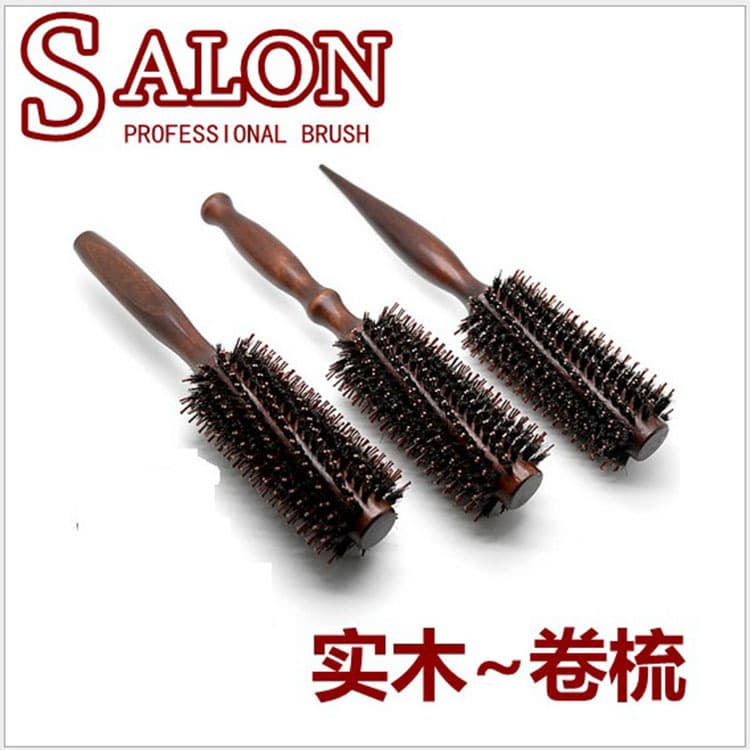 Wholesale combs, cylindrical comb, boar bristle rolling comb, pear head curling comb, solid wood perm comb