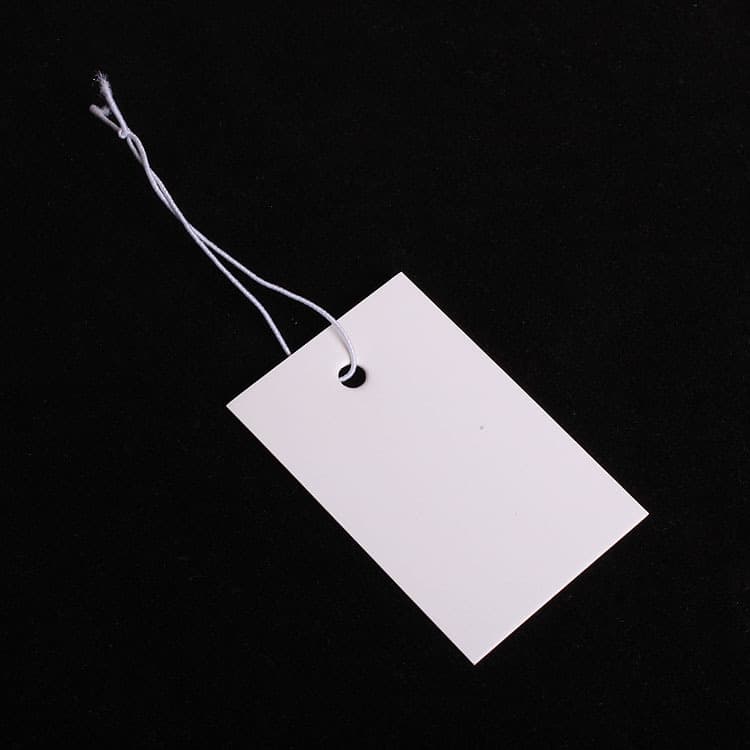 Factory Direct Sales Jewelry Tag with Elastic Rope Blank Price Tag 3*4.5cm 1000 Pieces/pack Can Be Customized