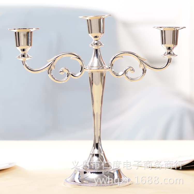 Zinc alloy candle holder factory direct supply ready stock candle holder wedding photography decoration home furnishings cross-border hot sale