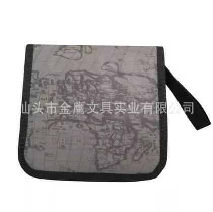 Golden Eagle retro map pattern CD case 40-piece disc case disc storage bag mini storage bag