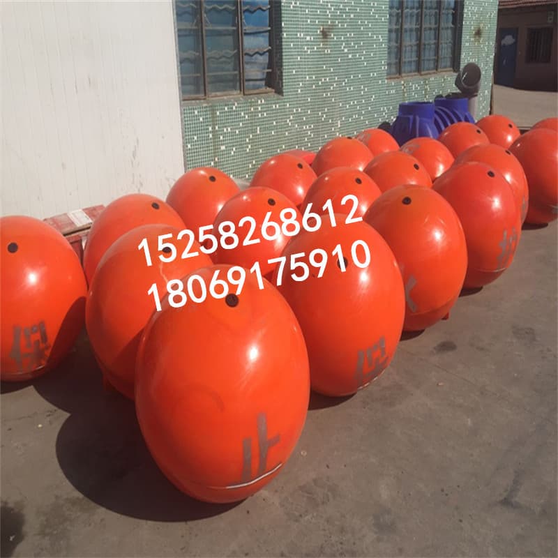 Supply of double-ear PE debris containment buoys, rotationally molded in one piece, aquaculture buoys, 60 cm float bodies from the manufacturer.