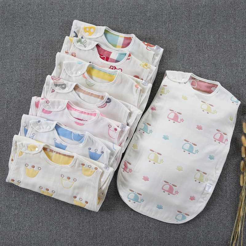 Six-layer multi-layer cotton gauze children's sleeping bag, baby air-conditioning quilt, baby anti-kick blanket, bath towel