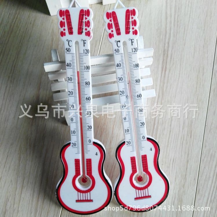 One Dollar Thermometer Violin Temperature Gauge Guitar Thermometer Indoor Decorative Temperature Meter