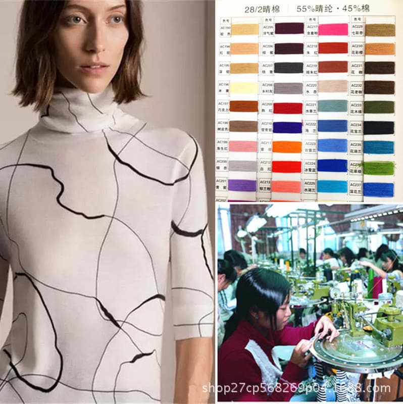 REGIT women's clothing production processing wool sweater pattern making from design dress knitted cardigan pullover European and American style