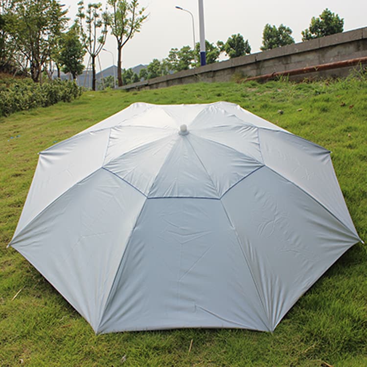 Creative Simple Fishing Umbrella Foldable Double Layer Outdoor Windproof Rainproof Silver Coated Fishing Umbrella Beach Umbrella