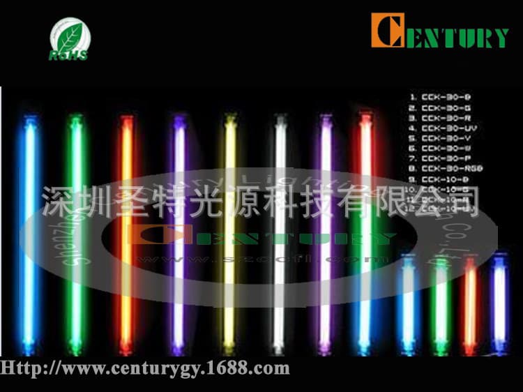 Sunte Acrylic Color CCFL Straight Tube Lighting CCFL Cold Cathode Fluorescent Lamp Acrylic Light Box Advertising Decoration