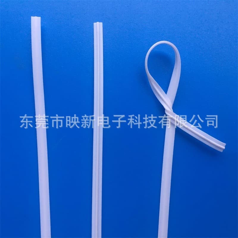 Plastic-coated binding wire, white, single flat shape width 3.0MM, plastic-coated iron core ties, craft colored binding wires