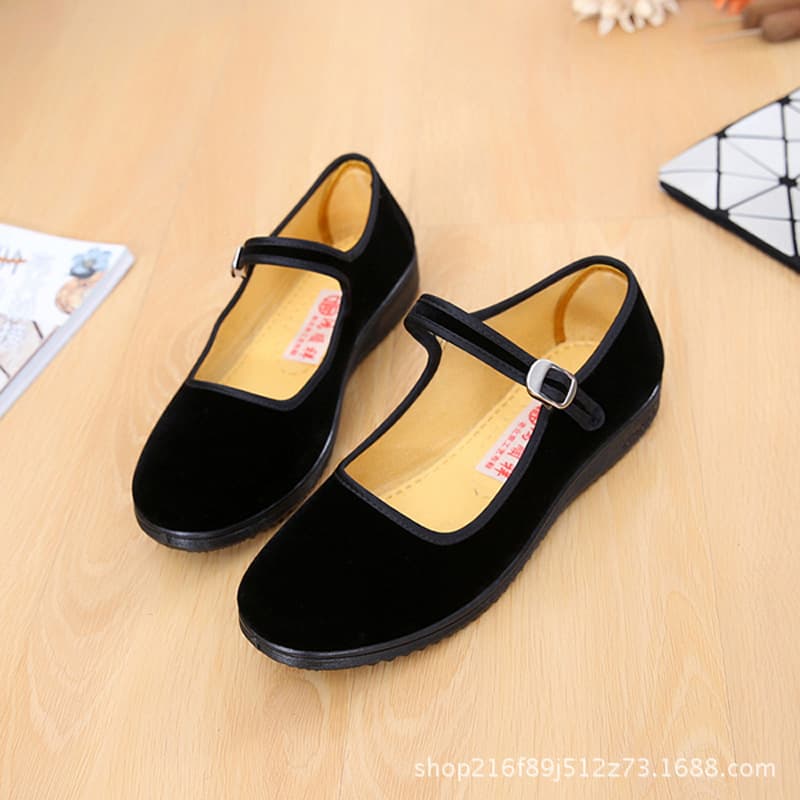 New Style Old Beijing Cloth Shoes Dance Performance Flat Etiquette Casual Shoes Breathable Anti-slip Soft Sole Work Flats