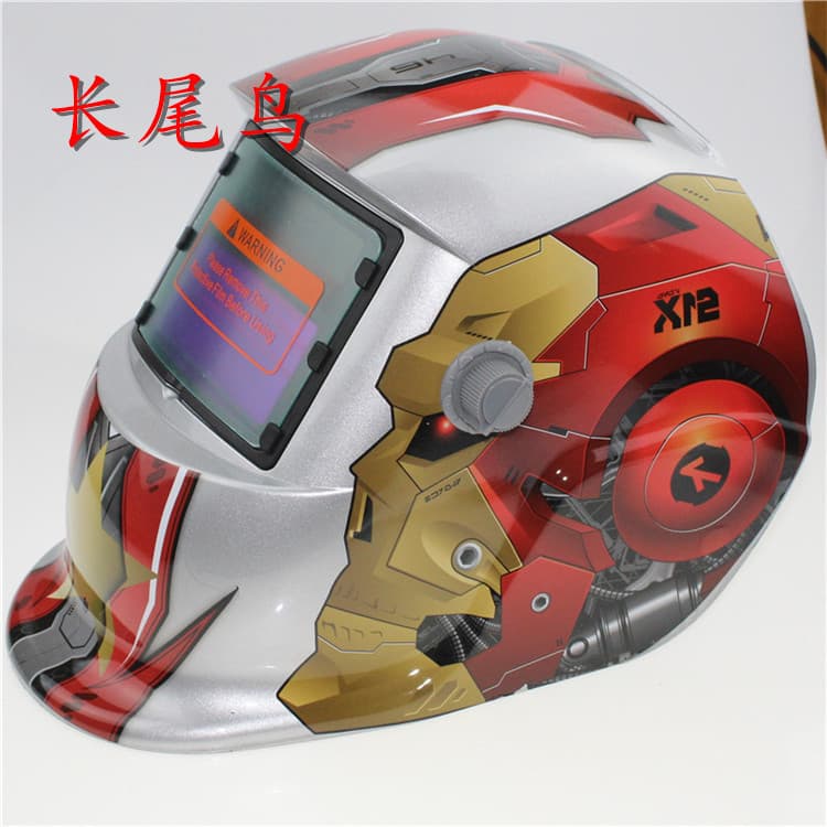 Solar-powered auto-darkening welding helmet, head-mounted argon arc welding mask, specialized for welders