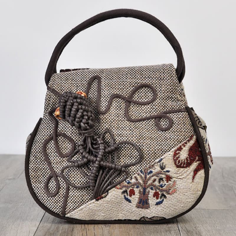 Factory direct 2019 new ethnic style bag, linen handbag, hand-woven mini bag, coin purse
