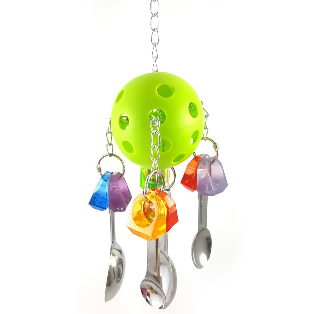 Birds Parrot Toy Plastic Ball Acrylic Metal Bite String 122g Amazon