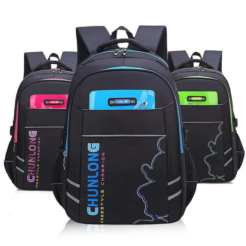 Chunlong Factory Direct Wholesale New Elementary School Backpack for Boys Grades 1-6, Custom Logo