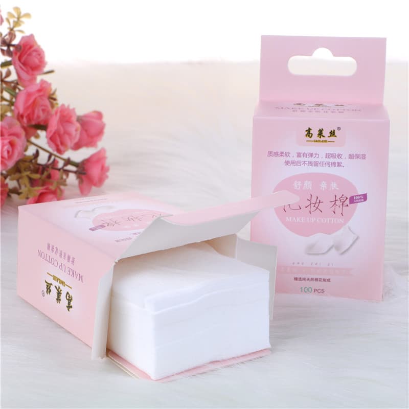 Gao Laisi Boxed 100 Cosmetic Cotton Makeup Remover Cotton Cotton Wet Application Cotton Thin Hydrating Tool