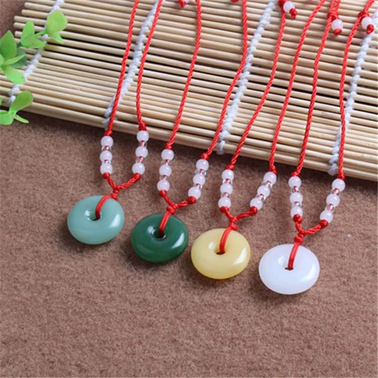 Imitation Hetian Jade Peace Buckle Unisex Accessories, High Imitation Afghan Pendant Wholesale, Yiwu Small Commodity