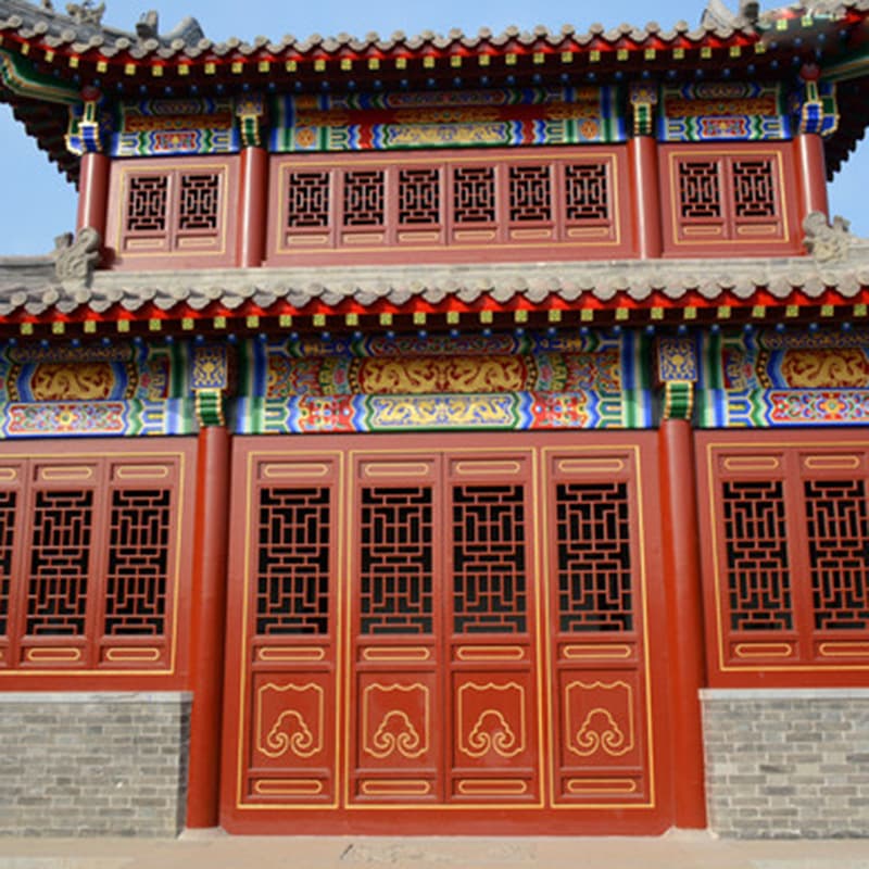 Dongyang Wood Carving Custom Chinese Solid Wood Antique-Style Doors and Windows, Hollowed Lattice Door, Wooden Screen, Chinese Woodwork Processing